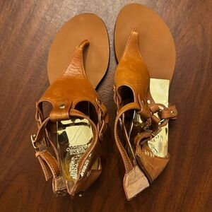 Vince Camuto Brown Leather Sandals